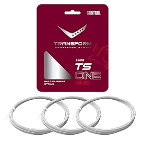 vicky transform badminton string 105 mm length durable plastic polyurethane coating high flexibility racket wire pack of 3 white