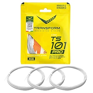 vicky transform badminton string 105 mm length durable plastic polyurethane coating high flexibility racket wire pack of 3 white
