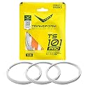 Vicky Transform Badminton String 10.5 mm Length Durable Plastic Polyurethane Coating High Flexibility Racket Wire (Pack of 3, White)