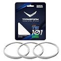 Vicky Transform Badminton String 10.5 mm Length Durable Plastic Polyurethane Coating High Flexibility Racket Wire (Pack of 3, White)
