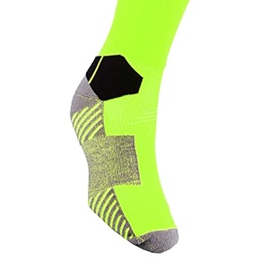 vicky transform star junior knee high stockings micro polyester spandex elastane cotton nylon footbed with cooling zone suitable for both men amp women- neon green