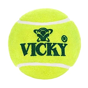 vicky yellow tenniscricket ball heavy multipurposeful design amp durable rubber built ideally designed for sports enthusiasts or trainees- pack of 6