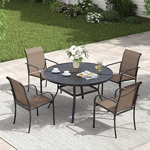 VICLLAX Patio Table and Chair Set of