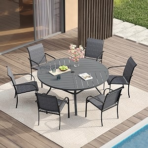 VICLLAX Patio Table and Chair Set of