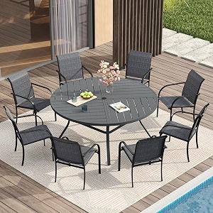 VICLLAX Patio Table and Chair Set of