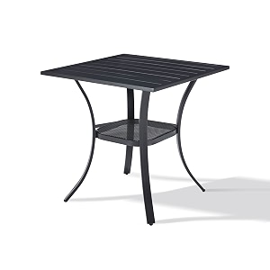 vicllax small square outdoor patio table all weather metal outdoor dining table for lawn garden 27534x 27534 patio bisto table for outside