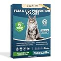 VICSOM Cat Flea Treatment, Flea and Tick Prevention for Cats, 6 Doses