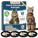 VICSOM Flea Collar for Cats, Flea and Tick Prevention for Cats, 4 Pack