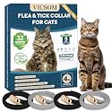VICSOM Flea Collar for Cats, Flea and Tick Prevention for Cats, 4 Pack