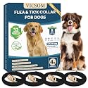 VICSOM Flea Collar for Dogs, Flea and Tick Prevention for Dogs, 4 Pack