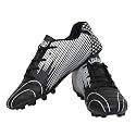 Victall Unisex PU Black Football ShoesSoccer Shoes