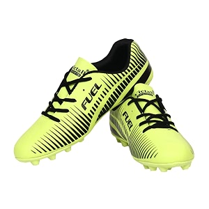 Victall Unisex PU Green Black Football Shoes