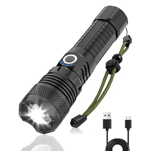 victoper led flashlights high powered high lumens super bright tactical flashlight rechargeable 5 modes zoomable waterproof flash lights for emergency outdoor home camping hiking