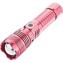 Victoper LED Torch Light, 20000 Lumens Bright Light Torch, 5000mAh, IP67 Waterproof, Rechargeable Tactical Torch Light, Handheld Flashlight (Pink)