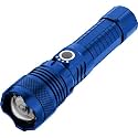 Victoper LED Torch Light, 20000 Lumens Bright Light Torch, 5000mAh, IP67 Waterproof, Rechargeable Tactical Torch Light, Handheld Flashlight (Blue)