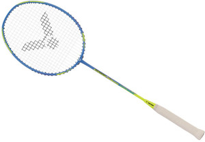 victor thruster tk-70 g6 blue strung badminton racquet