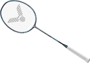victor thruster tk-70 g6 grey strung badminton racquet
