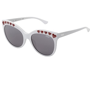 victoria secret solid cat-eye women sunglasses pk0009fs 25a 58 58 grey color lens