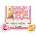 VICTORIA Egg White Rose Face Soap, Face Soap for Dry Skin, 1.76 oz 6 Bars
