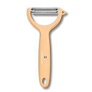 victorinox stainless steel swiss classic peeler serratedwavy edged for kitchen and household swiss trend colours special edition - tangerine swiss made light orange small 7607992