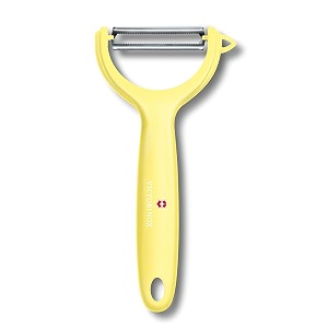 victorinox stainless steel swiss classic peeler serratedwavy edged for kitchen and household swiss trend colours special edition - lemon swiss made small 7607982