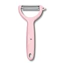 Victorinox Stainless Steel Swiss Classic Peeler, Serrated/Wavy Edged for Kitchen and Household, Swiss Trend Colours Special Edition - Rose Pink, Swiss Made, Small (7.6079.52)