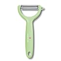 Victorinox Stainless Steel Swiss Classic Peeler, Serrated/Wavy Edged for Kitchen and Household, Swiss Trend Colours Special Edition - Apple Green, Swiss Made, Light Green, Small (7.6079.42)