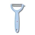 Victorinox Stainless Steel Swiss Classic Peeler, Serrated/Wavy Edged for Kitchen and Household, Swiss Trend Colours Special Edition - Duck Egg Blue, Swiss Made, Light Blue, Small (7.6079.22)