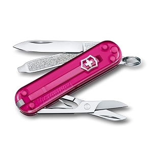 victorinox swiss army knife - fresh stylish colorful swiss classics - 7 function multitool with a pair of scissors - cupcake dream 58 mm