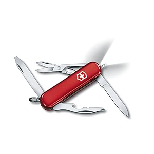 victorinox swiss army knife - midnite manager - 10 functions do-it-yourself champion multi-utility tool with led - red 58 mm