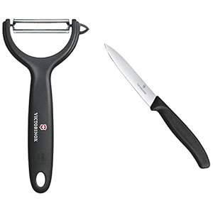 victorinox swiss classic multipurpose peelervegetable scrapper double edge serrated -black colourvictorinox kitchen knife stainless steel swiss made vegetable cutting and chopping knife