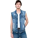 VICTORIOUS Rocker Denim Jean Vest Jacket