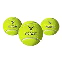 Victory Cricket Tennis Balls High Bounce Street Match Cricket Tournament Tennis Ball (Medium Ball, 3)