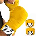 VICTORY Professional Boxing Wrap for Men Hand Wrap for Boxing Punching Hand Wraps Wrist Supporter for Gym Boxing Bandage for MMA and Martial Arts (180 inch, Black) (Yellow, 110 Inch)