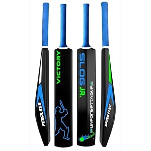 victory slog plastic cricket junior bat best for practicing-recommended to play with soft rubber tenniswind ball junior slog 5no upto 12 year