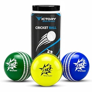 victory t-20 synthetic cricket ball match practice training  practice cricket ball  wind balls  swing ball  indoor amp outdoor street amp beach cricket i10- neon rush