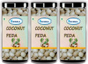 Victuals Coconut Peda 600g | Real Coconut Toffee Candy | Soft & Chewy Nariyal Peda (3 x 200 g)