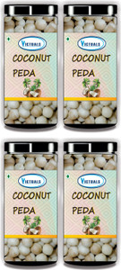 victuals coconut peda 800g  real coconut toffee candy  soft  chewy nariyal peda 4 x 200 g
