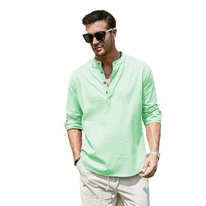Vida Loca Men Full Sleeve Solid Cotton