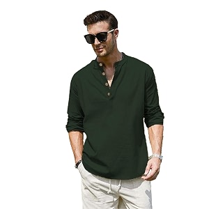 Vida Loca Men Full Sleeve Solid Cotton