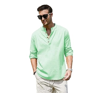 Vida Loca Men Full Sleeve Solid Cotton