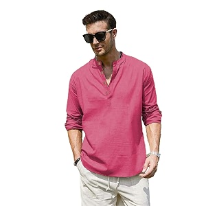 Vida Loca Men Full Sleeve Solid Cotton