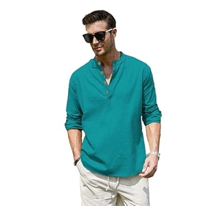 Vida Loca Men Full Sleeve Solid Cotton