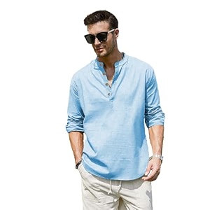 Vida Loca Men Full Sleeve Solid Cotton