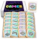 Video Game Cookies Gamer Theme Party Favors | Individually Wrapped 24 Pack Video Gaming Themed Cookie | Birthday Treats for Kids and Adults Boys Girls Teens