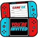 Video Games Birthday Party Invitation for Boys, 30 Cards With 30 Envelopes, 5x7 Inches.