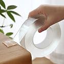 Double Sided Tape Heavy Duty - Multipurpose Removable Traceless Mounting Adhesive Tape for Walls，Washable Reusable Strong Sticky Strips Grip Tape (2mm X 3 Meter Roll)