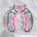 9 Wheel Thigh Calf And Lag Manual Massager With Triger Point Foam Handheld Muscle Roller |27 X 24 X 2.5 CM | Multicolor
