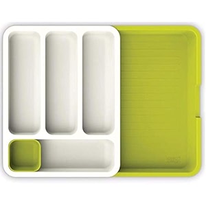 expandable cutlery tray plastic drawer holder to store organizer spoons for home kitchen  396 x 11 55 cm multi-color utensils greenwhite