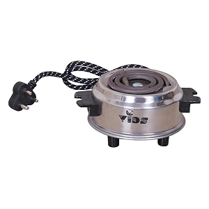 vids mini electric stove 500 wattsmall hot platefood warming heater 1 burner steel body silver